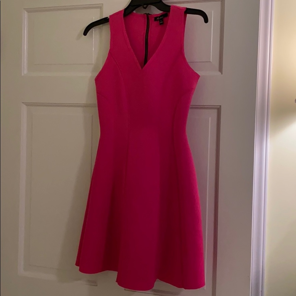 Pink v neck scuba dress size small